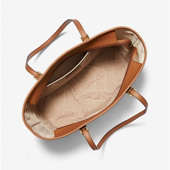 Michael Kors Jet Set Travel Large Logo Tote Bag - Vanilla NWT - Picture 2 of 5